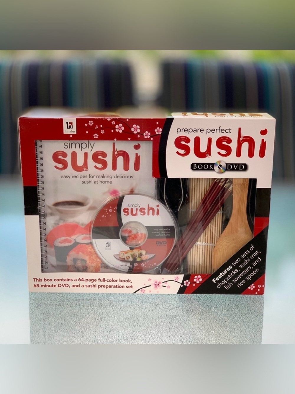 Simply Sushi Preparation Colorful Accessories, Utensils & DVD Instructional Set